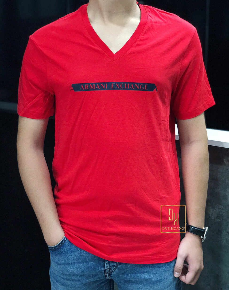 armani exchange t shirt red