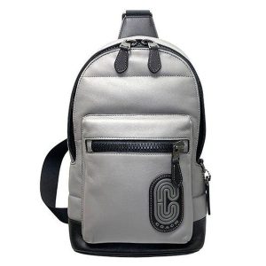 Túi Đeo Chéo Nam Coach West Pack With Quilting Grey/Black C5397 Màu Xám - Duy Hoang