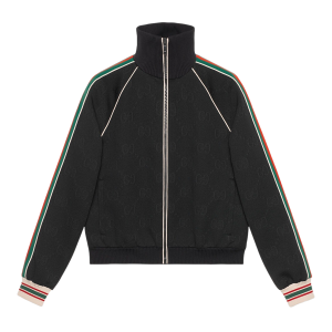 Áo Khoác Nam Gucci GG Jacquard Jersey Zip Jacket  662270 Màu Đen Size S - Duy Hoang