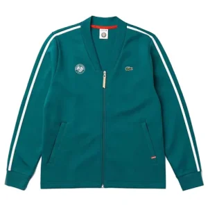 Áo Khoác Nỉ Lacoste Roland Garros Jacket Regular Màu Xanh Green Size 2 - Duy Hoang
