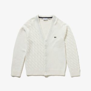 Áo Len Cardigan Lacoste Nam Cổ Chữ V Bất Đối Xứng - Duy Hoang