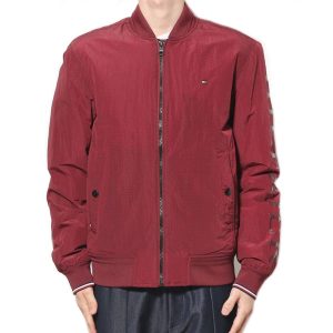 Áo Bomber Nam Tommy Hilfiger Bomber Jacket Red MW21178 XJS Màu Đỏ Đô Size L - Duy Hoang