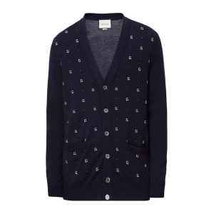 Áo Cardigan Nam Gucci Navy Blue Màu Xanh Đen Size S - Duy Hoang