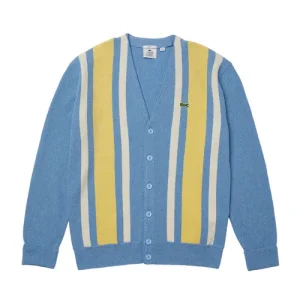 Áo Cardigan Nam Lacoste Live Vintage Inspired Wool Blend Buttoned Cardigan AH7306-51 Màu Phối Màu Size 4 - Duy Hoang
