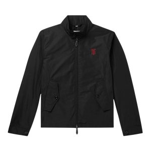 Áo Khoác Nam Burberry In Black Harrington Jacket With TB Logo 8014366 Màu Đen Size 44 - Duy Hoang