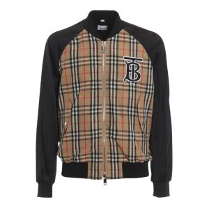 Áo Khoác Nam Burberry Monogram Motif Vintage Check Nylon Bomber Jacket 80136341 Phối Màu Size 46 - Duy Hoang