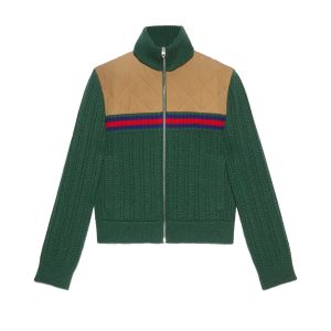 Áo Khoác Nam Gucci Bomber 706742 Màu Xanh Green Size S - Duy Hoang