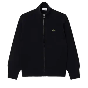 Áo Khoác Nam Lacoste High Neck Full Zip Wool Knit Sweater AH5181-166 Màu Xanh Đen Size 3 - Duy Hoang