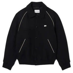 Áo Khoác Nam Lacoste Men's Badge Accent Wool Varsity Jacket BH5841 – 031 Màu Đen Size 46 - Duy Hoang