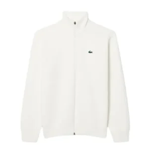 Áo Khoác Nam Lacoste Men's Ribbed Knit Zip-Up Golf Sweater AH4811 - 70V Màu Trắng Size 3 - Duy Hoang