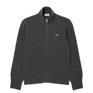 Áo Khoác Nam Lacoste Men's Wool Zip-Up Sweater AH5181-031 Grey Màu Xám Size 3 - Duy Hoang