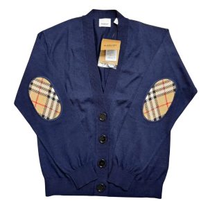 Áo Len Cardigan Nam Burberry Dornoch Màu Xanh Navy Size M - Duy Hoang