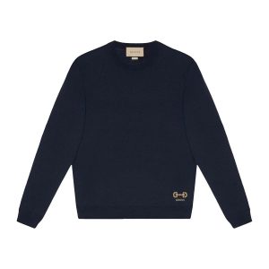 Áo Len Nam Gucci GG 730974 XKCOR 4011 Màu Xanh Navy Size XS - Duy Hoang