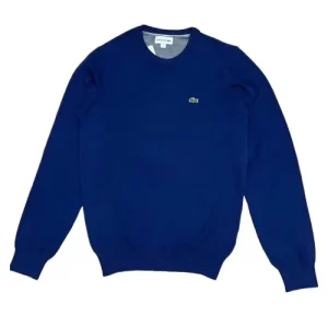 Áo Len Nam Lacoste Men's Relaxed Fit Crew Neck Wool Sweater Màu Xanh Navy Size 3 - Duy Hoang