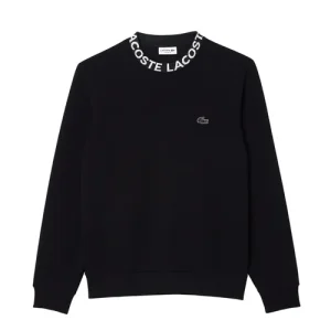 Áo Nỉ Nam Lacoste Logo Jacquard Crew Neck Sweatshirt SH7473 - 031 Màu Đen Size 4 - Duy Hoang