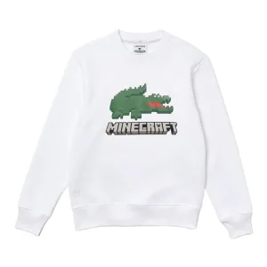 Áo Nỉ Sweater Unisex Lacoste Minecraft Sweatshirt SH3851 51 001 PA03 Màu Trắng Size 4 - Duy Hoang