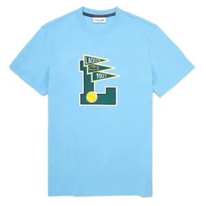 Áo Phông Lacoste Men's Crew Neck Pennants L Badge Cotton T-Shirt TH7417 709 Màu Xanh Blue Size 5 - Duy Hoang