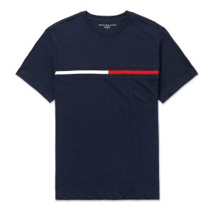 Áo Phông Nam Tommy Hilfiger Essential Flag Logo Tshirt 7849807 475 Màu Xanh Đen Size XS - Duy Hoang