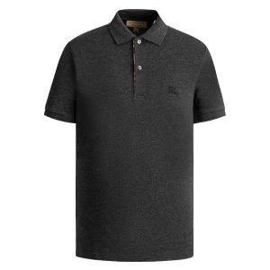 Áo Polo Nam Burberry Charcoal Cotton Embroidered Logo 8004580 Màu Xám Size S - Duy Hoang
