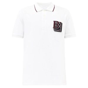 Áo Polo Burberry Logo Patch Màu Trắng Size S - Duy Hoang