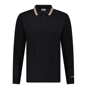 Áo Polo Dài Tay Nam Burberry LS Hartford ICS White 8111815 Màu Đen Size M - Duy Hoang