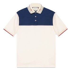Áo Polo Gucci GG Embroidered Collar 645259 XJC6J 9062 Màu Xanh Be - Duy Hoang