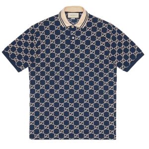 Áo Polo Gucci GG Stretch Cotton Màu Xanh Navy Size S - Duy Hoang