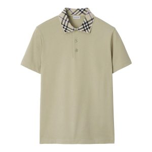 Áo Polo Nam Burberry Check 8103866 Màu Be Size XS - Duy Hoang