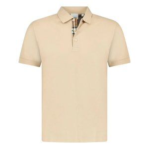 Áo Polo Nam Burberry Hartford Check Placket Polo Shirt Màu Be Size XS - Duy Hoang