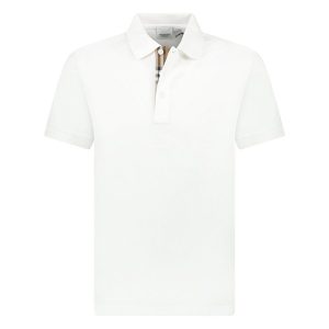 Áo Polo Nam Burberry Hartford Check Placket Polo Shirt White Màu Trắng Size XS - Duy Hoang