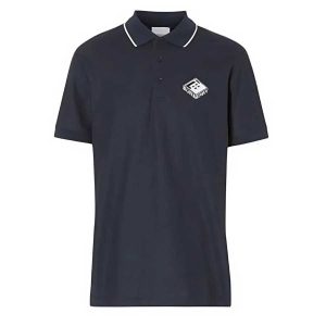 Áo Polo Nam Burberry Logo Graphic Pique 8021835 Màu Xanh Navy Size S - Duy Hoang