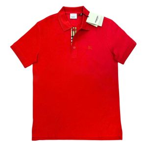 Áo Polo Nam Burberry Monogram Motif Cotton Piqué Màu Đỏ Size L - Duy Hoang