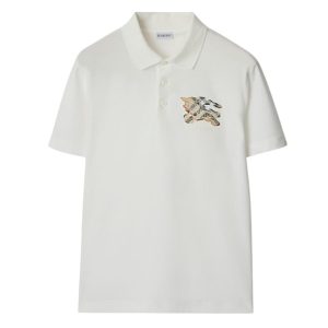 Áo Polo Nam Burberry Slim Fit EKD Check Cotton Shirt 81161181 Màu Trắng Size S - Duy Hoang