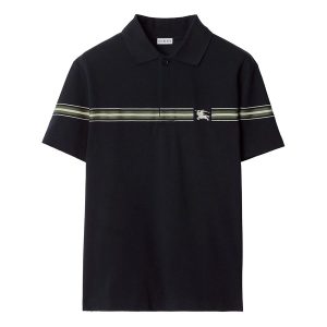 Áo Polo Nam Burberry Striped Cotton Polo Shirt Màu Đen Size S - Duy Hoang