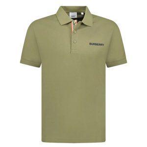 Áo Polo Nam Burberry With Logo Embroidered 8084439 Màu Xanh Rêu Size XS - Duy Hoang
