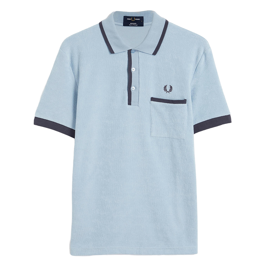 Áo Polo Nam Fred Perry Re-Issue Towelling Polo Shirt Màu Xanh Dương Size S - Duy Hoang