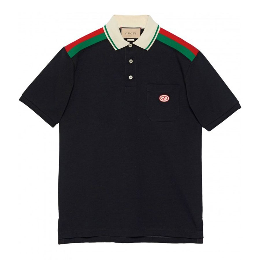 Áo Polo Nam Gucci Interlocking GG Polo Shirt 737656 Màu Đen Size S - Duy Hoang