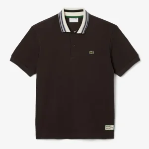 Áo Khoác Nỉ Nam Lacoste Men's Zip Up Sweatshirt Regular SH5927-SKB Màu Nâu Đen Size 3 - Duy Hoang