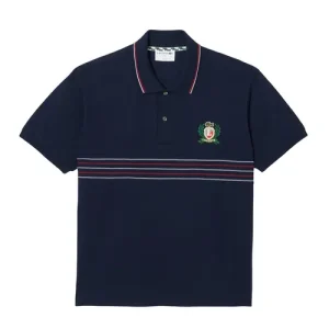 Áo Polo Nam Lacoste Men's Classic Fit L.12.12 Embroidered Shield PH0037 - 166 Màu Xanh Navy Size 3 - Duy Hoang