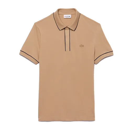 Áo Polo Nam Lacoste Men's Regular Fit Paris Stretch Piqué Beige PH8184 02S Màu Be Đậm Size 6 - Duy Hoang