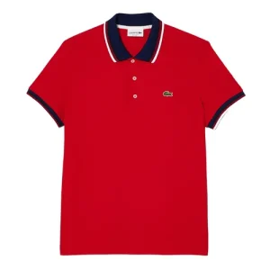 Áo Polo Nam Lacoste Men's Regular Fit Stretch Cotton Piqué PH6351 10 IXX  Màu Đỏ Size 2 - Duy Hoang