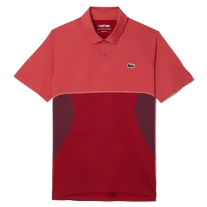 Áo Polo Nam Lacoste Men's Tennis x Novak Djokovic DH7360 IIU Màu Đỏ Hồng Size 4 - Duy Hoang