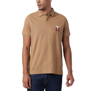 Áo Polo Nam Tommy Hilfiger Embroidered TH Logo 78j9451210 GD04 Tshirt Màu Vàng Nâu Size M - Duy Hoang