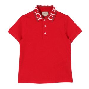 Áo Polo Nữ Gucci In Red 573882 6300 XJGND Màu Đỏ Size 12Y - Duy Hoang