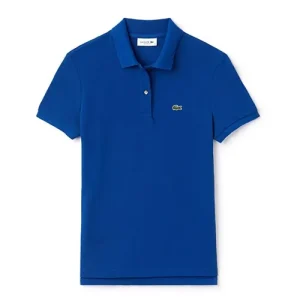 Áo Polo Nữ Lacoste Short Sleeve Classic Fit Pique PF7839 CC3 Màu Xanh Blue Size 38 - Duy Hoang