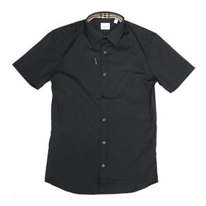 Áo Sơ Mi Nam Burberry Black Short Sleeve S22 Black Màu Đen Size XS - Duy Hoang