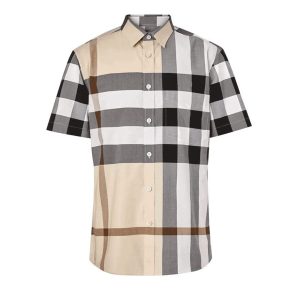 Áo Sơ Mi Cộc Tay Nam Burberry Cotton Check Shirt 8105467 Phối Màu Size S - Duy Hoang