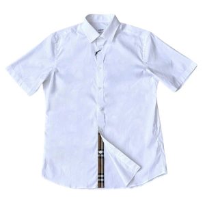 Áo Sơ Mi Cộc Tay Nam Burberry  Stretch Cotton Shirt In White 8091437 Màu Trắng Size XS - Duy Hoang