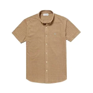 Áo Sơ Mi Cộc Tay Nam Lacoste PH763EL Slim Màu Nâu Size 3 - Duy Hoang