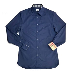 Áo Sơ Mi Dài Tay Nam Burberry Check Shirt Màu Xanh Navy Size S - Duy Hoang